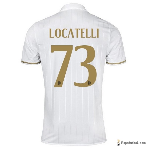 Camiseta AC Milan Replica Segunda Ropa Locatelli 2016/17 Blanco